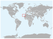 Distribución geográfica del lagarto gigante de La Palma