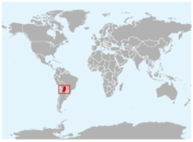 Distribución geográfica del pecarí del Chaco