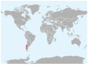 Distribución geográfica de la rana Darwin de Chile