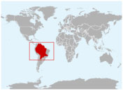 Distribución geográfica del armdillo gigante
