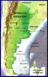 Mapa físico de la República Argentina